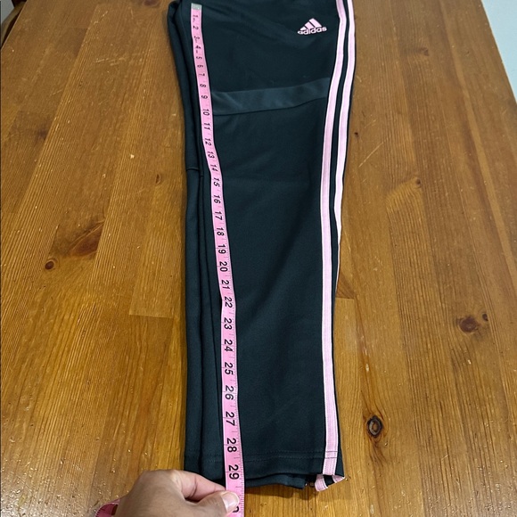 Adidas Black and Pink Sweatpants with Elastic Waistband - Picture 9 of 11